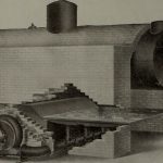 cross-section illustration of a boiler or engine showing intricate details